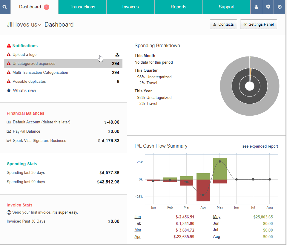 simple accounting software for interior design business